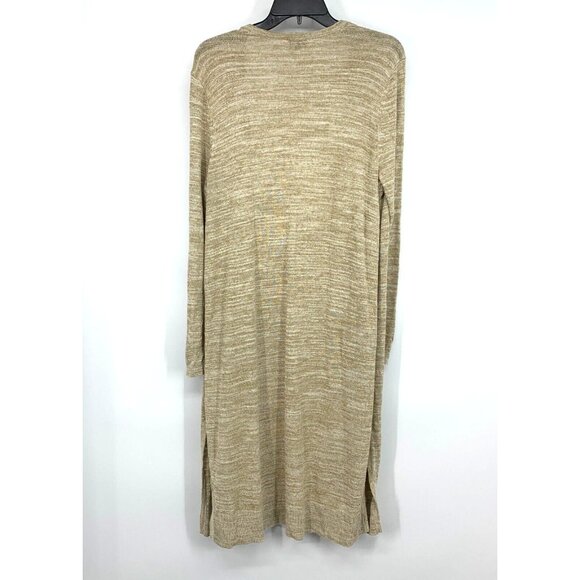 Talbots Duster Cardigan Marled Open Front Lightweight Knit - Picture 8 of 10